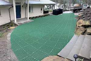 CORE Grass system installation on a residential driveway