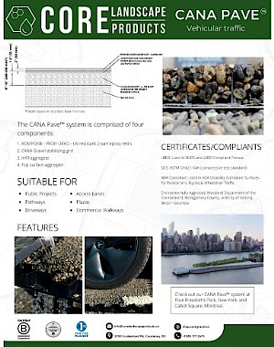 CANA Pave™ Spec Sheet - Vehicular Traffic